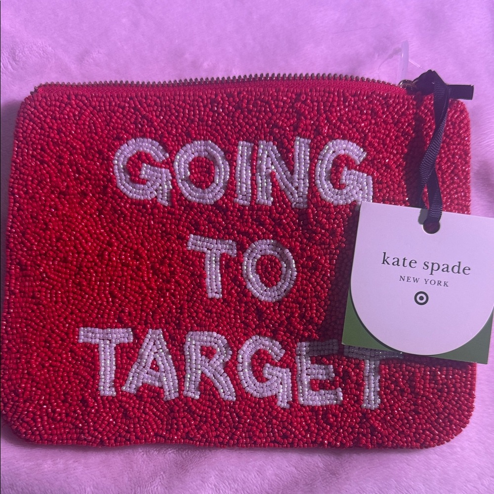 Kate Spade Red Beaded Clutch